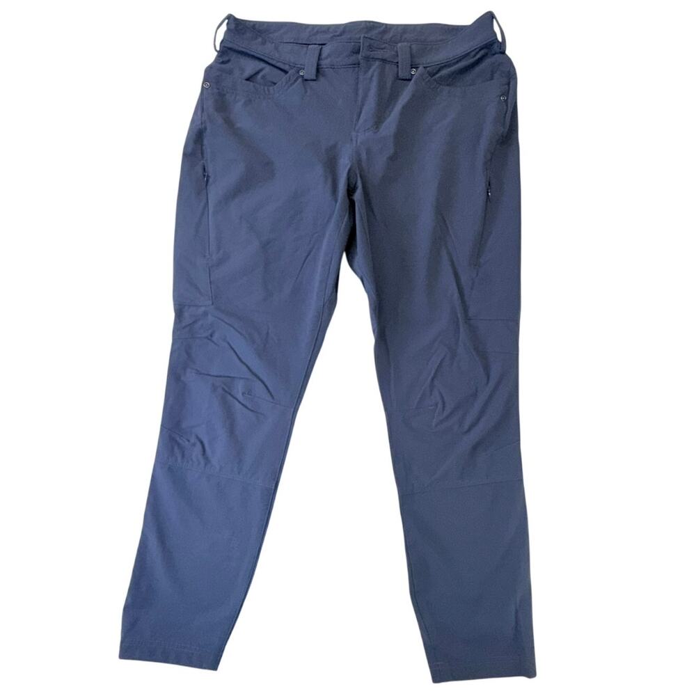 Duluth Women's‎ Navy Blue Tapered Leg Stretch Trousers Size 12 Short Work Pants